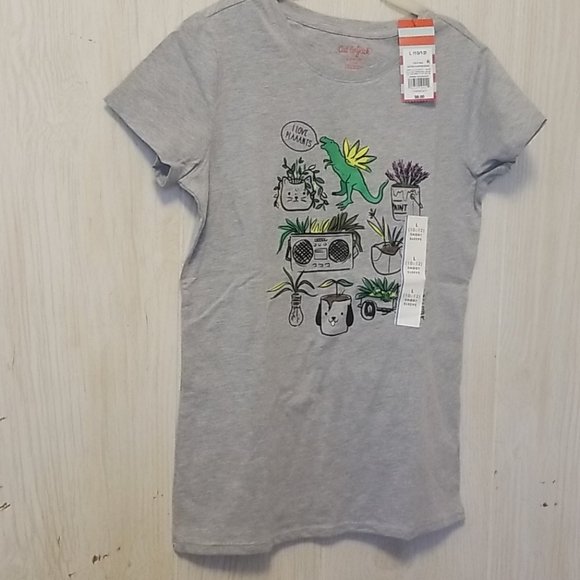 Cat & Jack Other - NWT Cat & Jack L 10/12 Heather Planters Tee